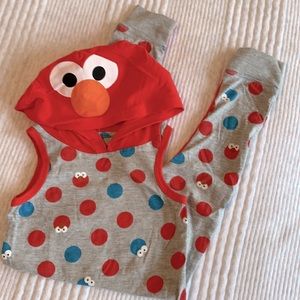 Sesame Street Polka Dot Elmo Hooded Romper 18M